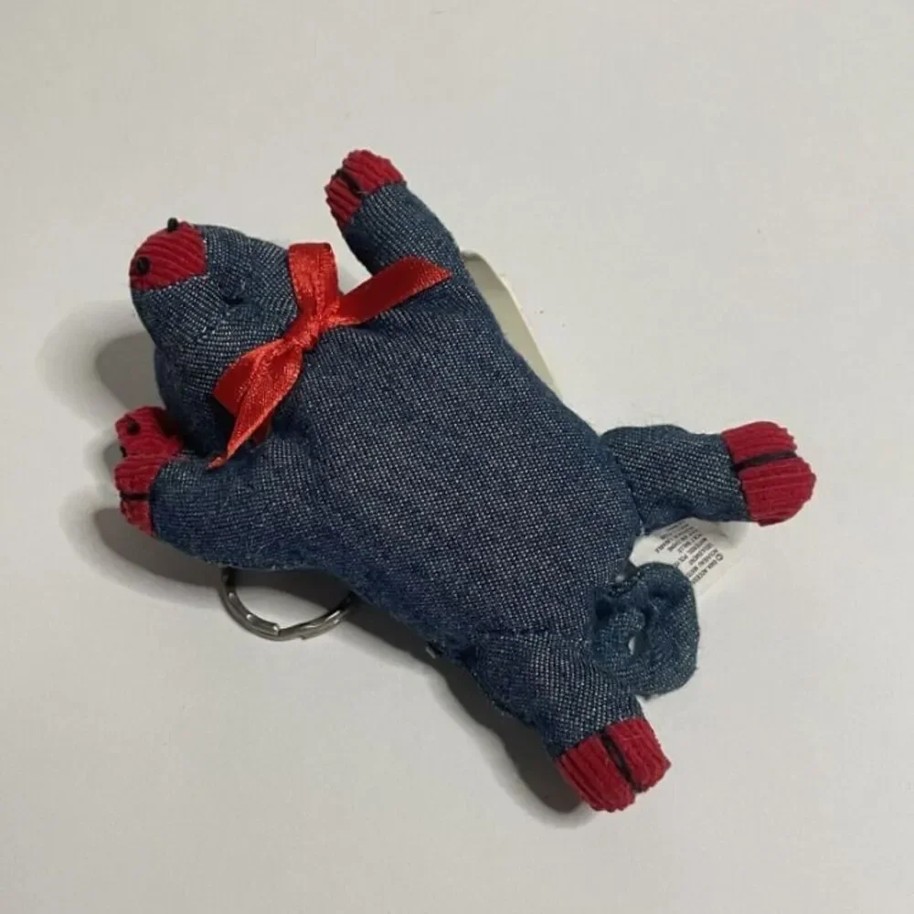 Floppy Friends Denim Pig Bean Plush 7
